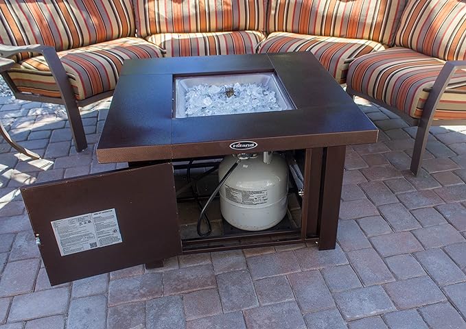 AZ Patio Heaters 38" Prpopane Decorative Fire Pit Bronze Finish