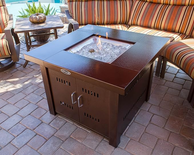 AZ Patio Heaters 38" Prpopane Fire Pit Bronze Finish