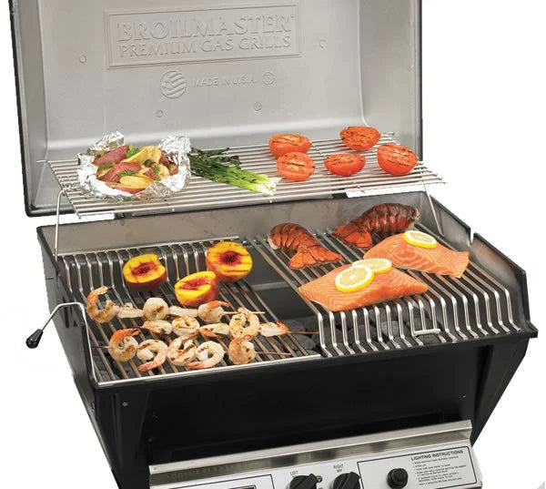 Broilmaster Premium NG Gas Grill Package w/Stainless Steel Patio Post