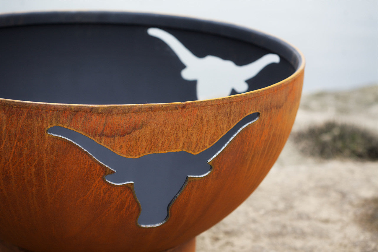 Fire Pit Art Longhorn