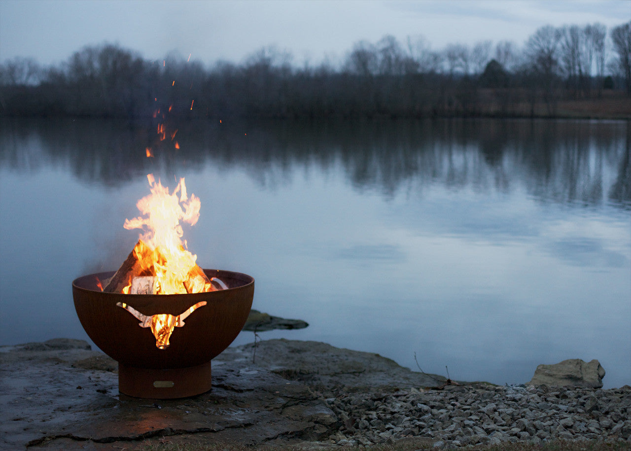 Fire Pit Art Longhorn