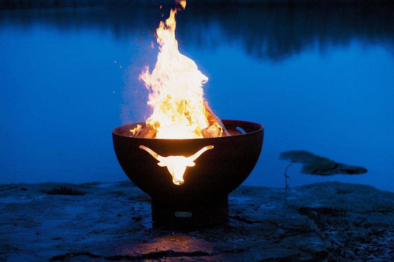 Fire Pit Art Longhorn