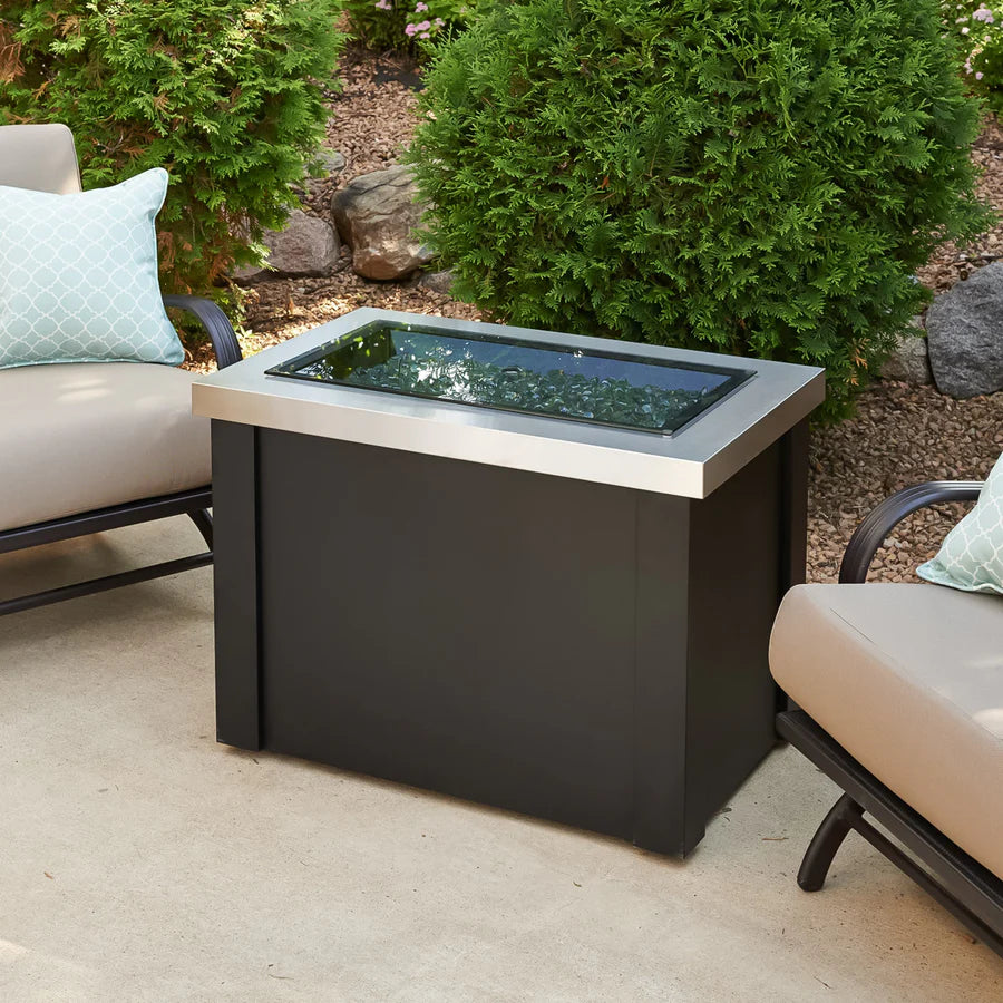 Outdoor GreatRoom Providence Rectangular Gas Fire Pit Table