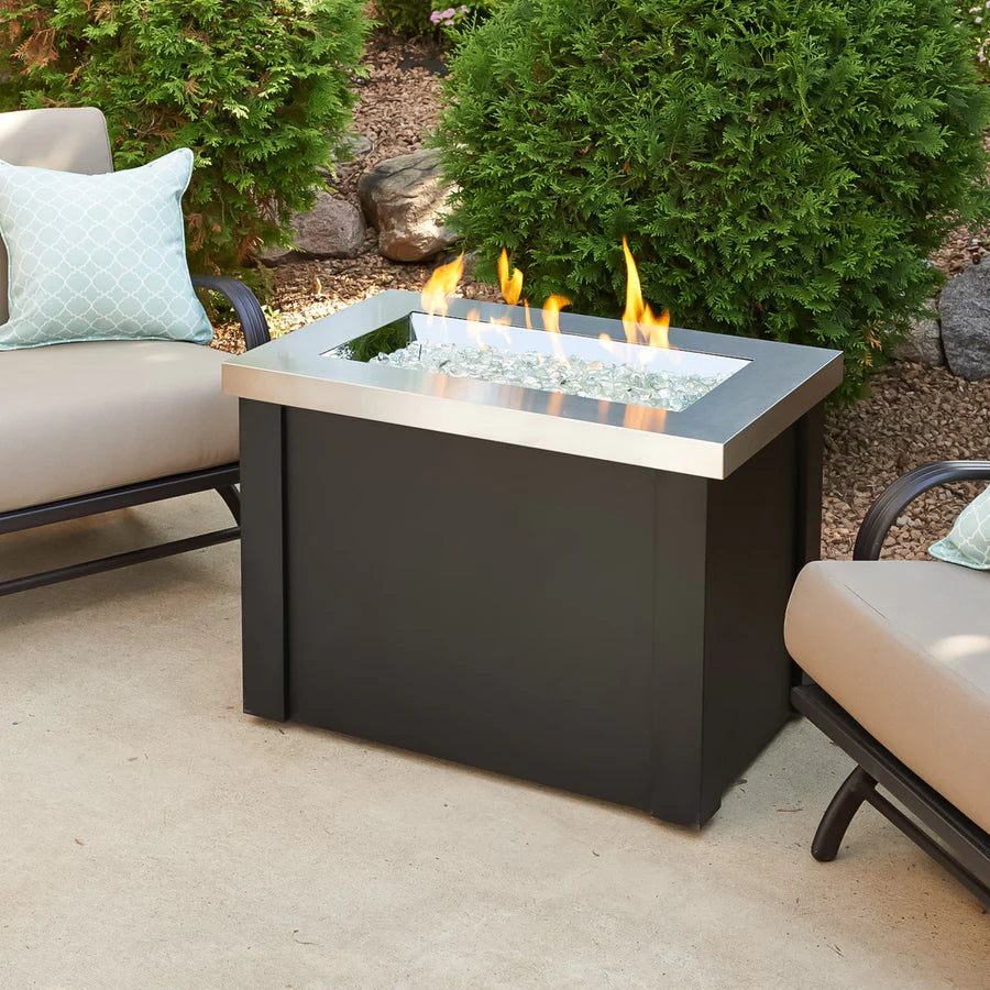 Outdoor GreatRoom Providence Rectangular Gas Fire Pit Table