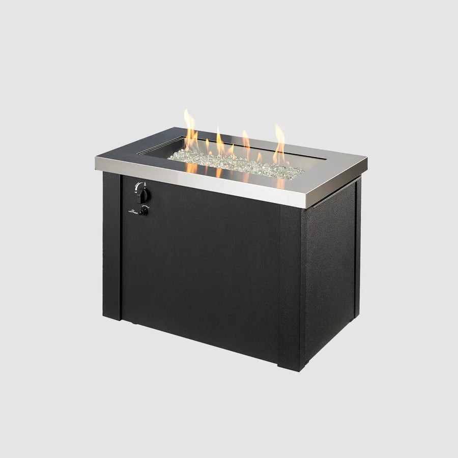 Outdoor GreatRoom Providence Rectangular Gas Fire Pit Table