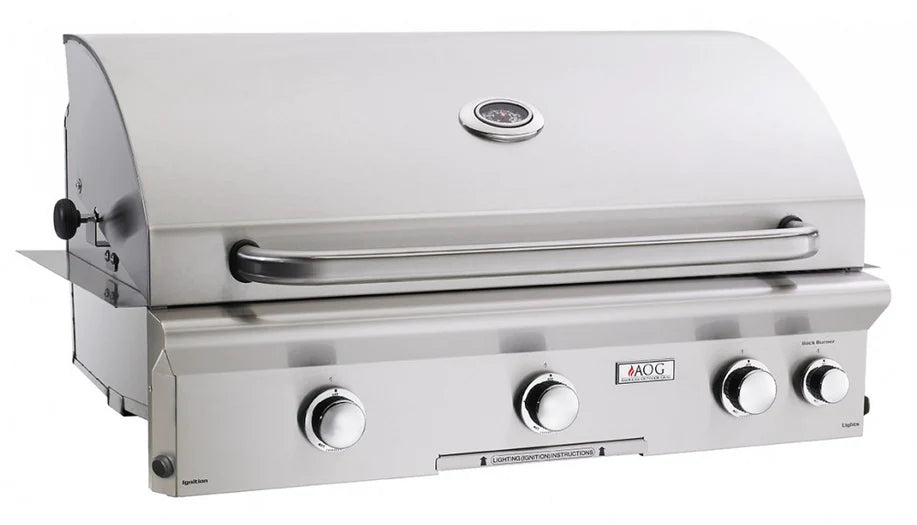 AOG L-Series 36-Inch 3-Burner Built-In Natural Gas Grill With Rotisserie - 36NBL