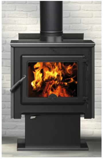 True North TN25C Wood Burning Stove with Pedestal