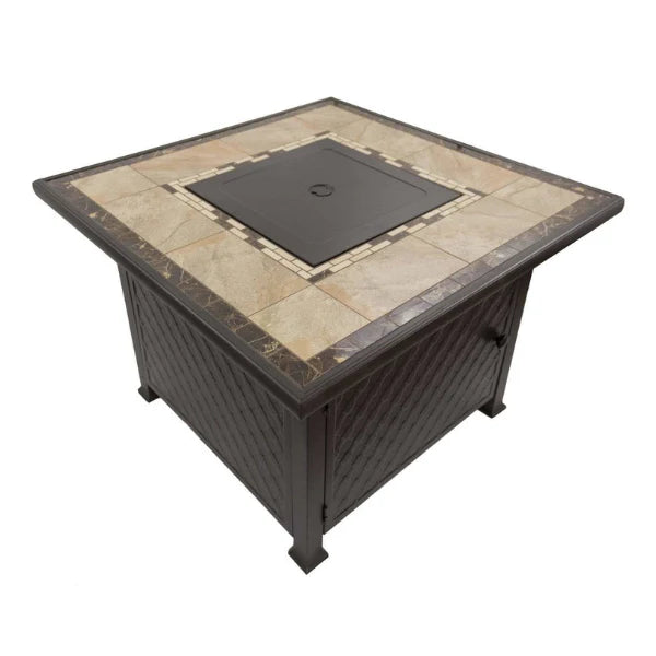 AZ Patio Heaters 40&quot; Square Marble Tile Top Fire Pit