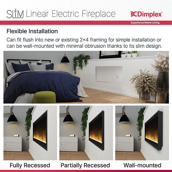 Dimplex 42" Multi-Fire SL Slim Built-In Linear Electric Fireplace - PLF4214-XS
